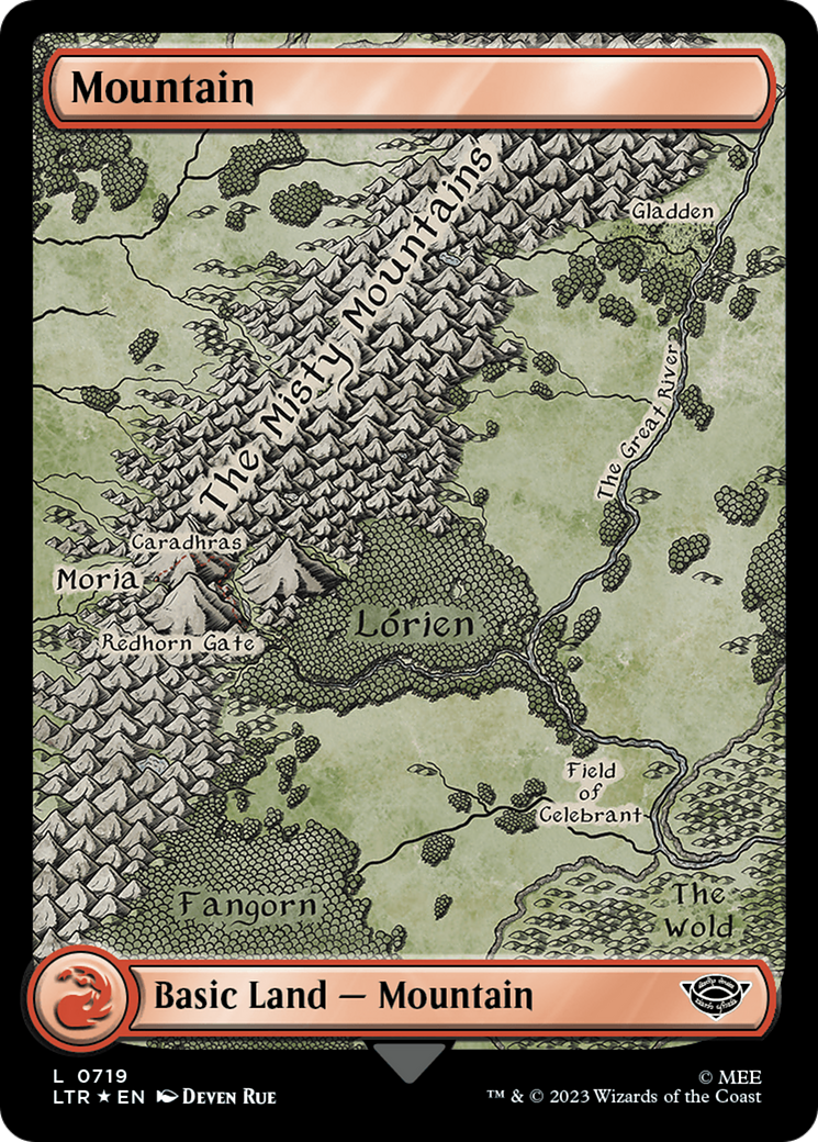 Mountain (Surge Foil) (719) Foil - The Lord of the Rings: Tales of Middle-earth