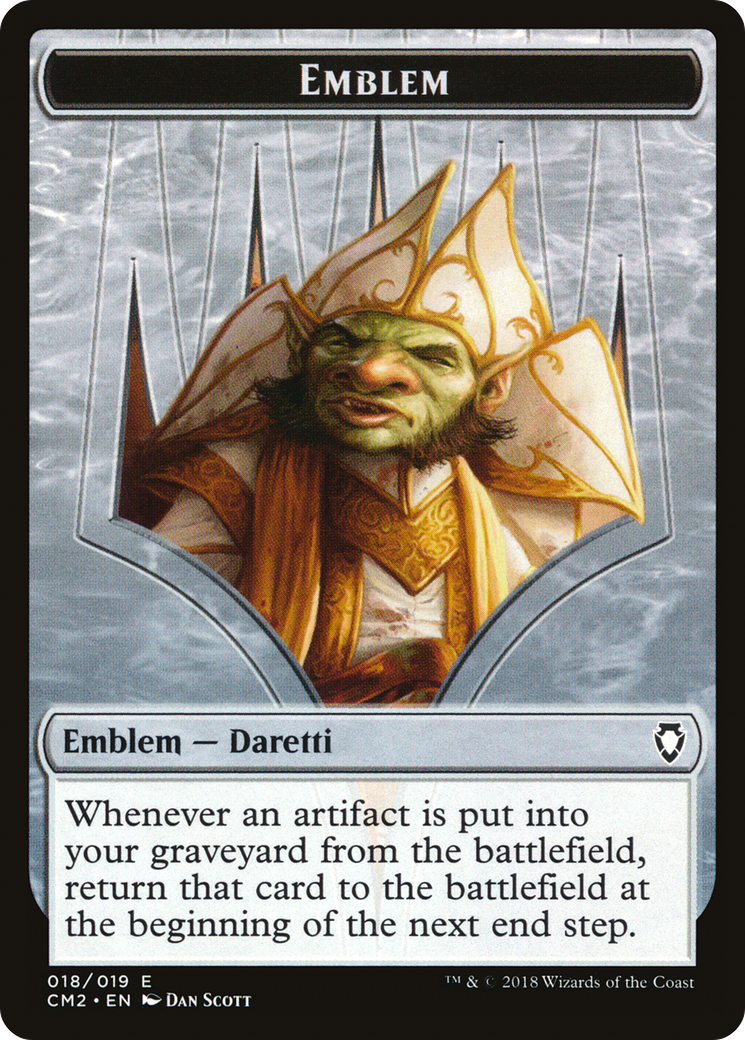Emblem – Daretti, Scrap Savant (018) - Commander Anthology Volume II Tokens