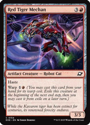 Red Tiger Mechan (154) Foil - Edge of Eternities