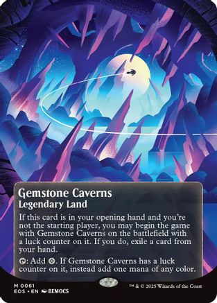 Gemstone Caverns (Borderless) (061) Foil - Edge of Eternities: Stellar Sights