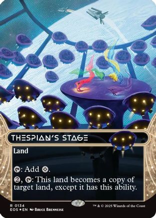 Thespian's Stage (Borderless) (134) Galaxy Foil - Edge of Eternities: Stellar Sights