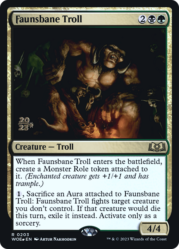 Faunsbane Troll (203) Foil - Wilds of Eldraine Promos