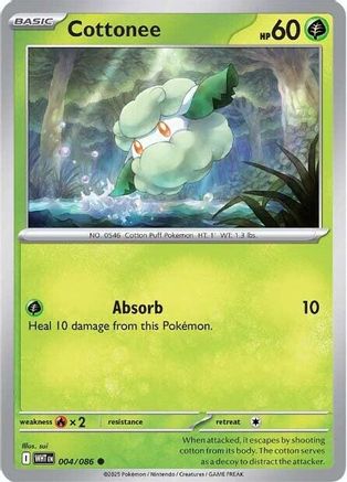 Cottonee (4) Reverse Holofoil - White Flare