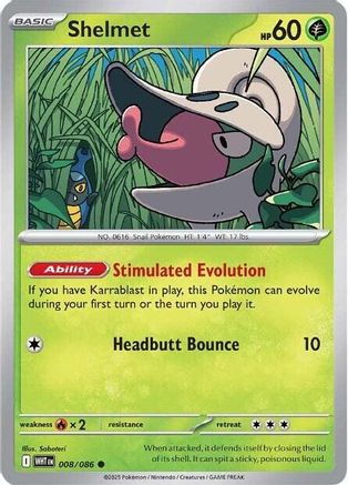 Shelmet (8) Reverse Holofoil - White Flare