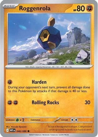 Roggenrola (46) Reverse Holofoil - White Flare