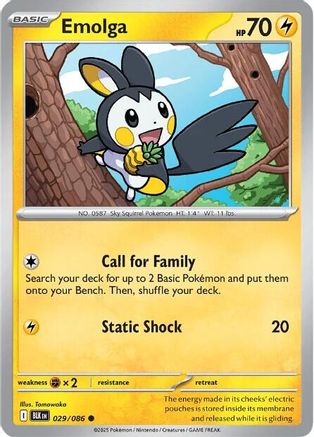 Emolga (29) Reverse Holofoil - Black Bolt