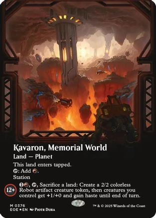 Kavaron, Memorial world (Borderless) (376) Galaxy Foil - Edge of Eternities