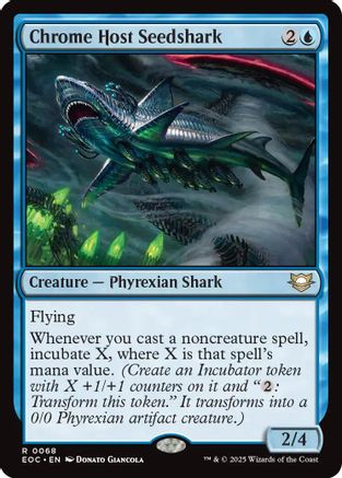 Chrome Host Seedshark (068) - Commander: Edge of Eternities