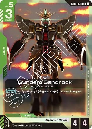 Gundam Sandrock (GD01-028) Holofoil- Newtype Rising