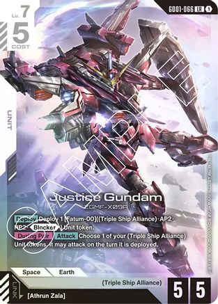 Justice Gundam (GD01-066) Holofoil- Newtype Rising
