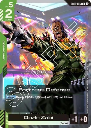 Fortress Defense (GD01-106) Holofoil- Newtype Rising