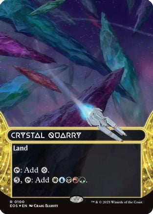 Crystal Quarry (Borderless) (100) Galaxy Foil - Edge of Eternities: Stellar Sights