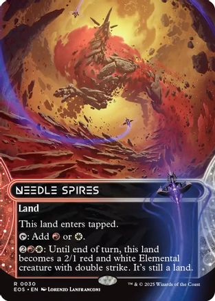 Needle Spires (Borderless) (030) Foil - Edge of Eternities: Stellar Sights
