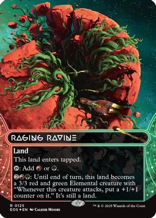 Raging Ravine (Borderless) (125) Galaxy oil - Edge of Eternities: Stellar Sights
