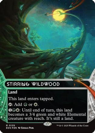 Stirring Wildwood (Borderless) (129) Galaxy Foil - Edge of Eternities: Stellar Sights