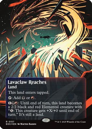 Lavaclaw Reaches (Borderless) (157) Galaxy Foil - Edge of Eternities: Stellar Sights