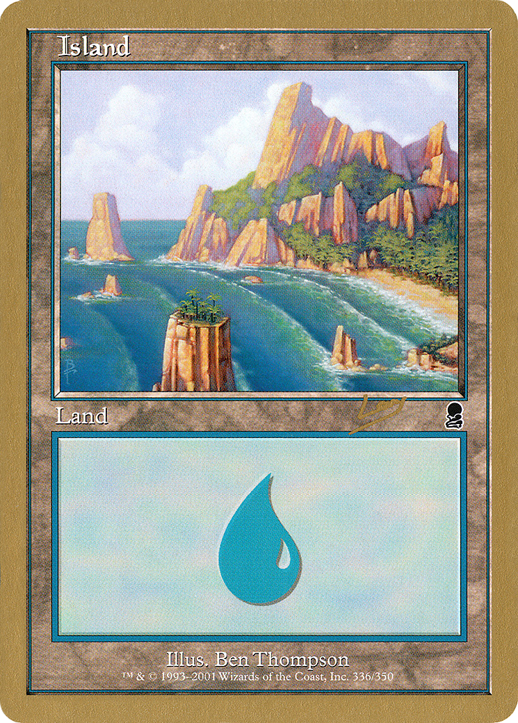 Island (336) - 2002 Raphael Levy (ODY) (Retro) - World Championship Decks 2002