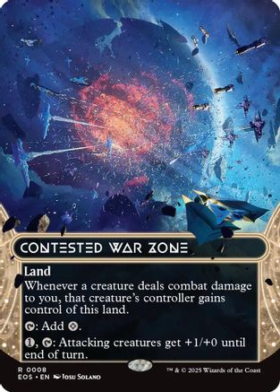Contested War Zone (Borderless) (008) Foil - Edge of Eternities: Stellar Sights