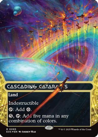 Cascading Cataracts (Borderless) (095) Galaxy Foil - Edge of Eternities: Stellar Sights