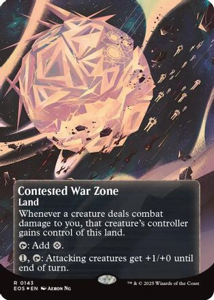 Contested War Zone (Borderless) (143) Galaxy Foil - Edge of Eternities: Stellar Sights
