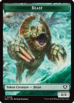 Beast (0006) // Elemental (0008) Double-Sided Token - Commander: Edge of Eternities