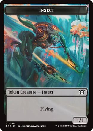 Insect (0004) // Elemental (0007) Double-Sided Token - Commander: Edge of Eternities