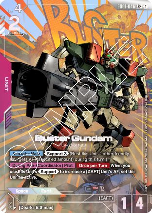 Buster Gundam (LR+) (GD01-046) Holofoil- Newtype Rising