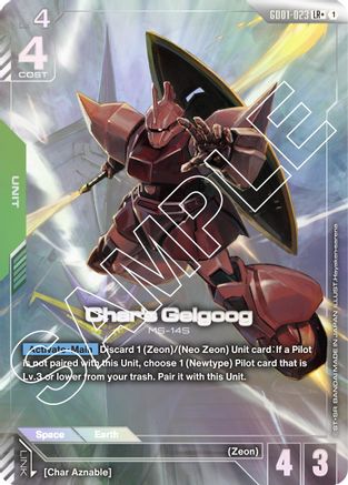 Char's Gelgoog (LR+) (GD01-023) Holofoil- Newtype Rising