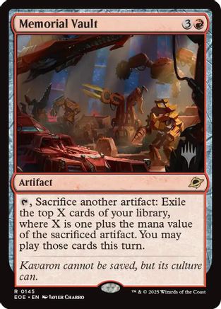 Memorial Vault (Promo Pack) (145) Foil - Edge of Eternities