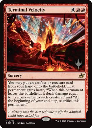 Terminal Velocity (Promo Pack) (163) Foil - Edge of Eternities