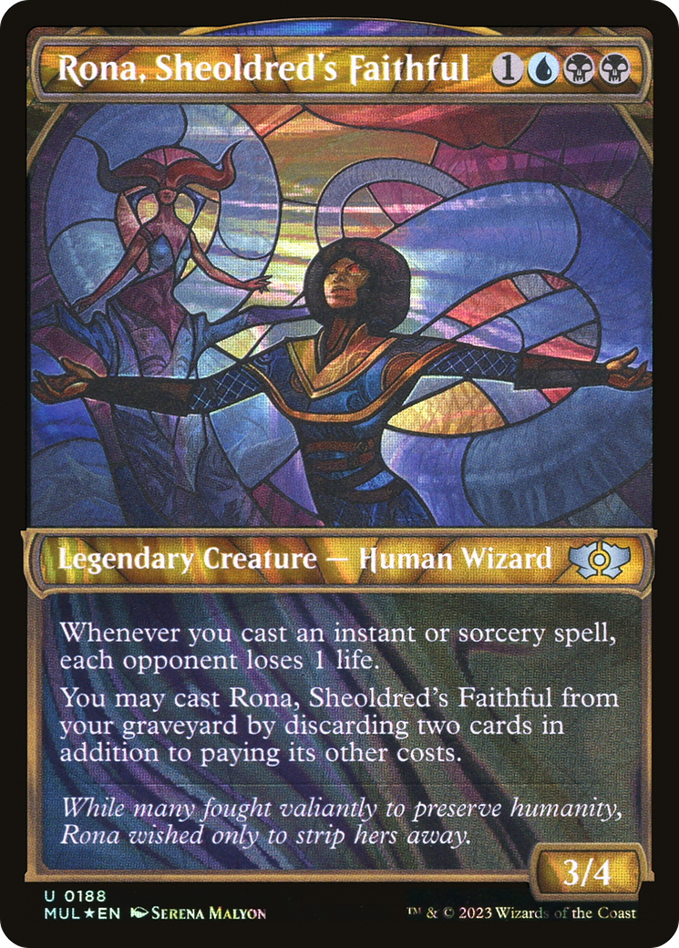 Rona, Sheoldred's Faithful (Halo Foil) (Showcase) (188) Foil - Multiverse Legends