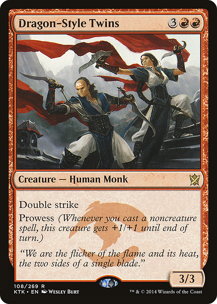Dragon-Style Twins (108) Foil - Khans of Tarkir