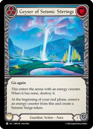 Geyser of Seismic Stirrings (Blue) (MPG105) Rainbow Foil - Mastery Pack Guardian