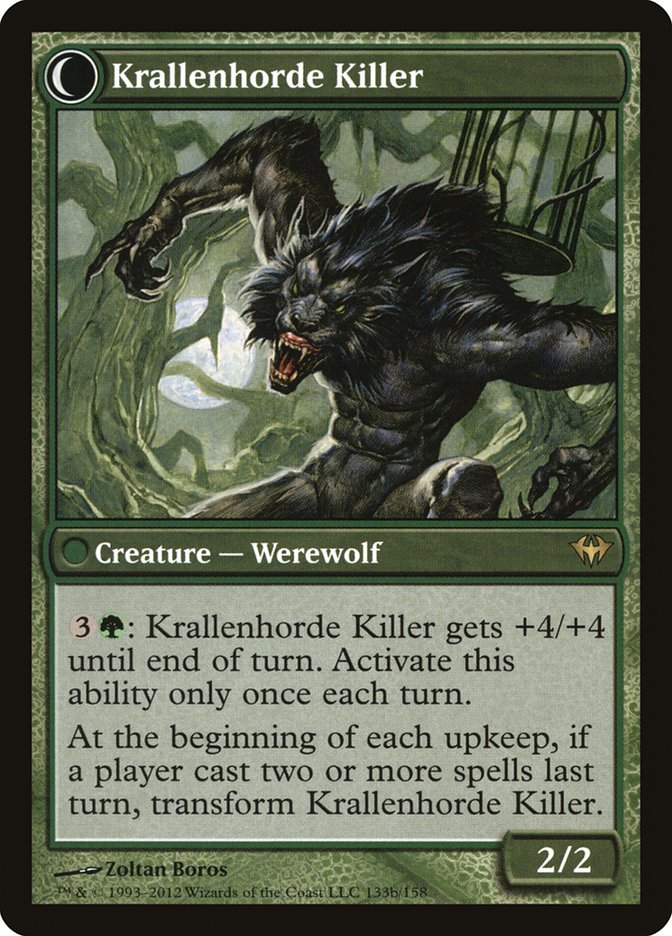 Wolfbitten Captive // Krallenhorde Killer (133) Foil - Dark Ascension