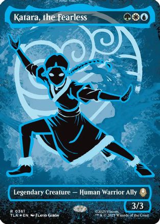 Katara, the Fearless (Borderless) (Neon Ink Foil) (361) Foil - Avatar: The Last Airbender