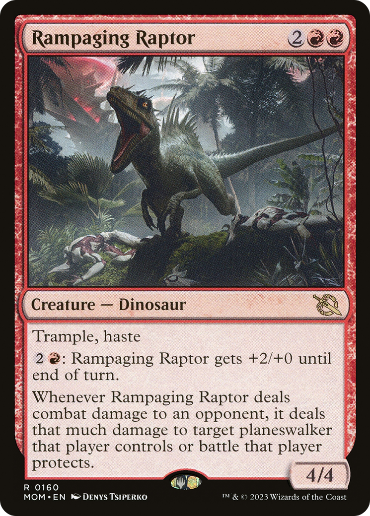 Rampaging Raptor (160) Foil - March of the Machine