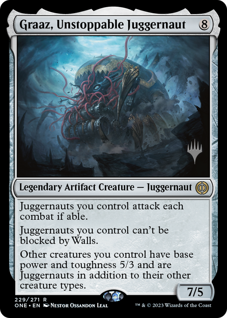 Graaz, Unstoppable Juggernaut (229) - Phyrexia: All Will Be One Promos
