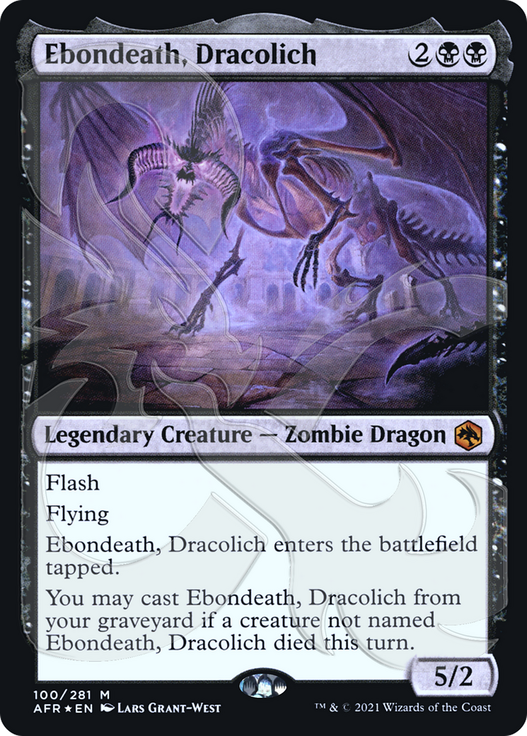Ebondeath, Dracolich (100) Foil - Adventures in the Forgotten Realms Promos