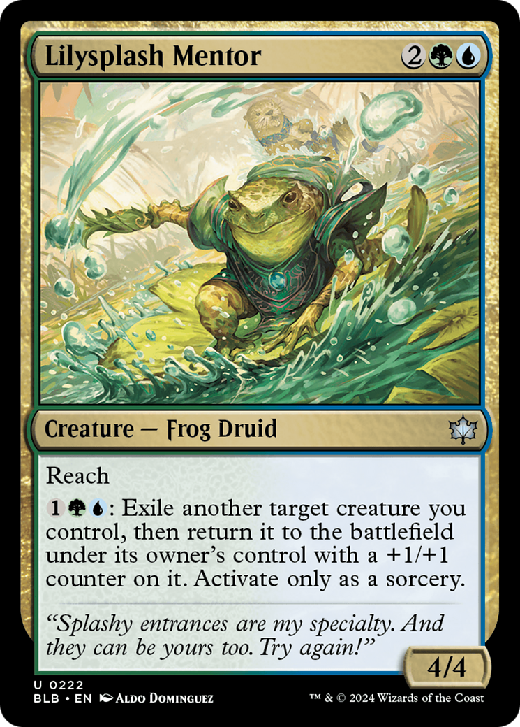 Lilysplash Mentor (222) Foil - Bloomburrow