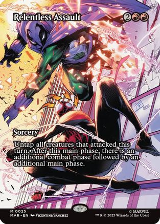 Relentless Assault (Borderless) (025) - Marvel Eternal-Legal
