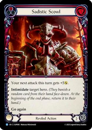 Sadistic Scowl (SUP095) Rainbow Foil - Super Slam
