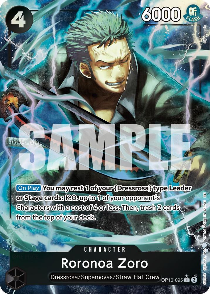 Roronoa Zoro (Alternate Art) (OP10-095) Foil