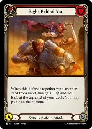 Right Behind You (Red) (SUP233) Rainbow Foil - Super Slam