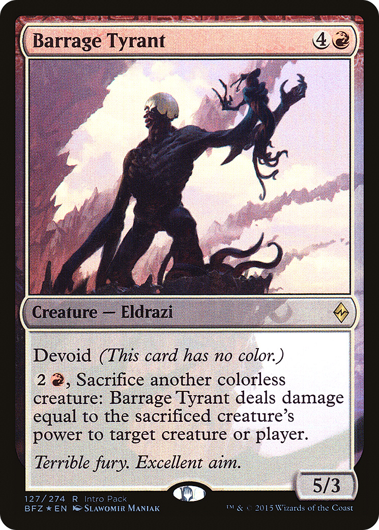 Barrage Tyrant (127) Foil - Battle for Zendikar Promos