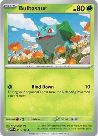 Bulbasaur (1) Reverse Holofoil - Mega Evolution