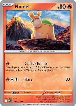Numel (21) Reverse Holofoil - Mega Evolution