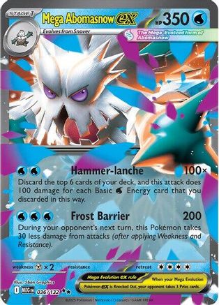 Mega Abomasnow ex (36) Holofoil - Mega Evolution