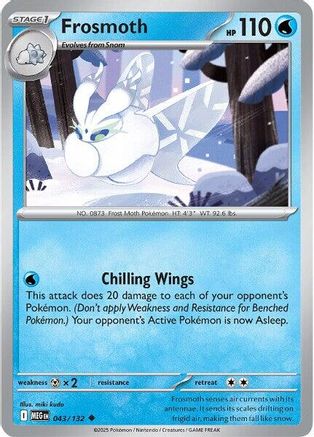 Frosmoth (43) Reverse Holofoil - Mega Evolution