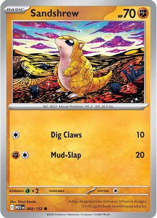 Sandshrew (68) Reverse Holofoil - Mega Evolution