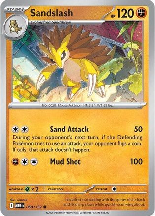 Sandslash (69) Reverse Holofoil - Mega Evolution
